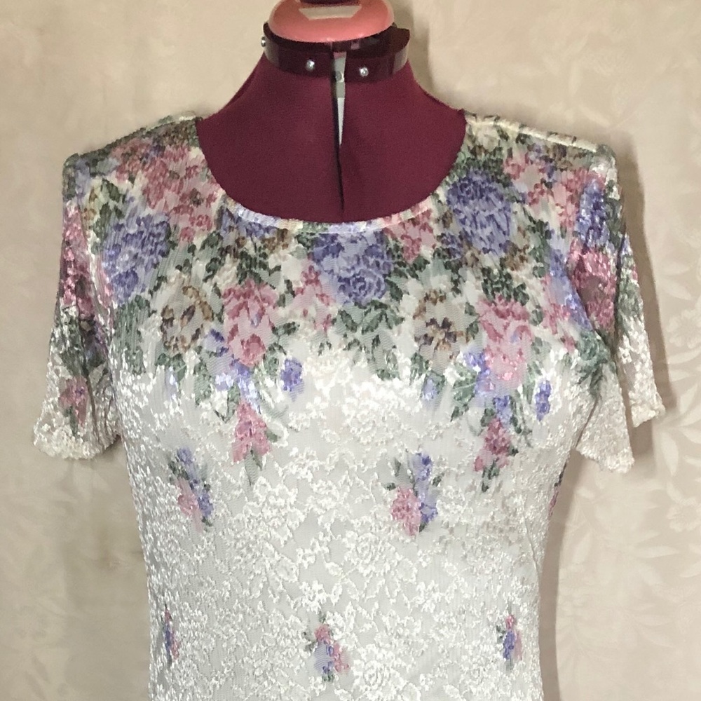 Pleated floral midi dress size 12